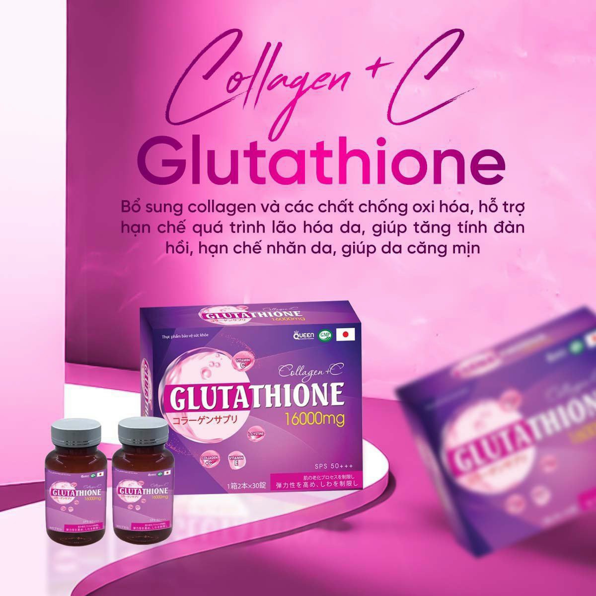 Viên uống trắng da Glutathione 16000 mg