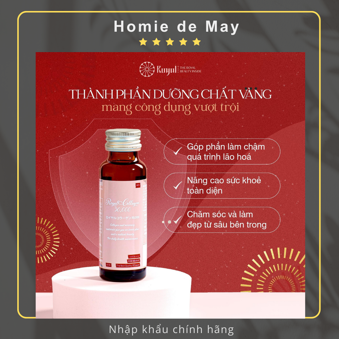 [Hàng công ty] Nước Uống Đẹp Da Royal Collagen 30000mg hỗ trợ sức khoẻ