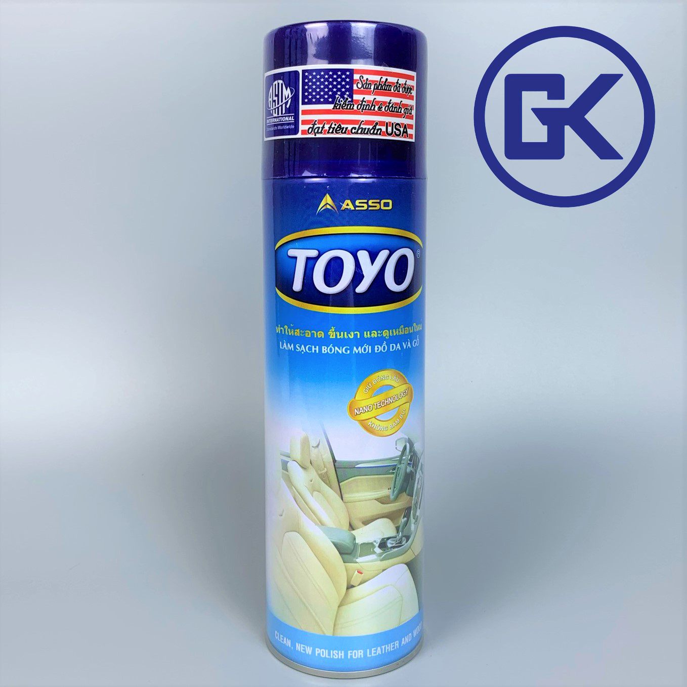 Chai xịt Toyo làm sạch , làm mới đồ da , đồ gỗ , nội thất ô tô 500ml