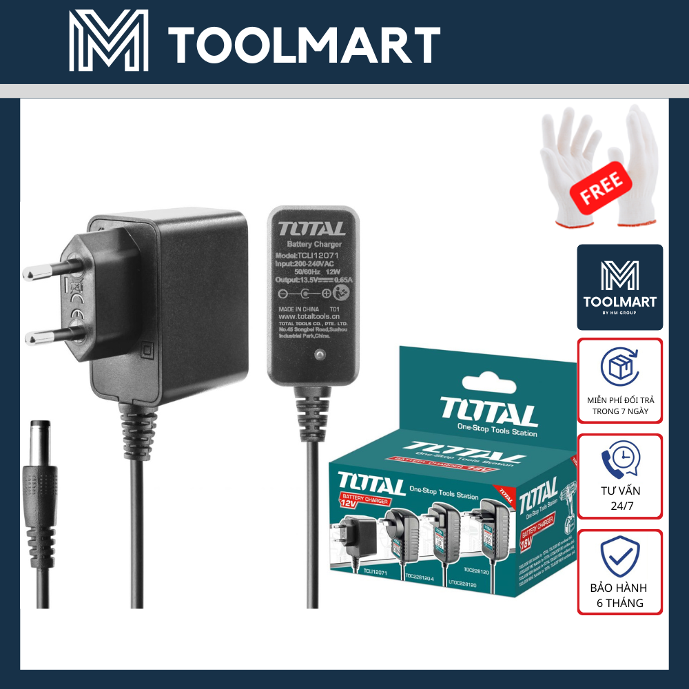 Đế sạc pin lithium-ion 12v total - hàng chính hãng - tcli12071