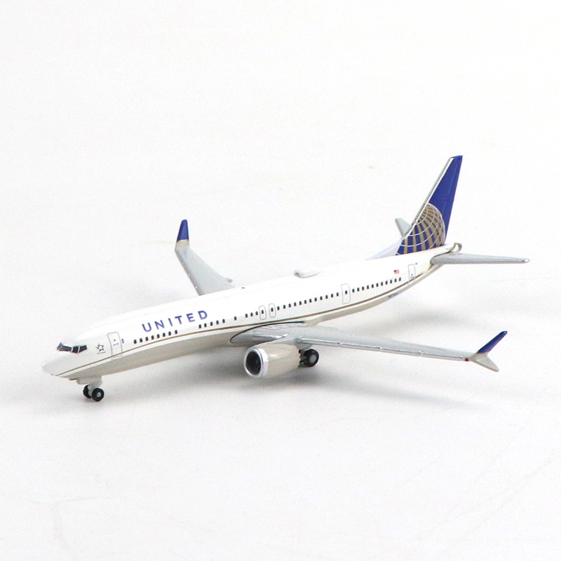 Quy Mô 1500 United Airlines B737 737 Max9 Hợp Kim Hàng Không Dân Dụng Hành Khách Máy Bay Mô Hình Kim Loại Diecast & Đồ Chơi Sưu Tập Quà Tặng