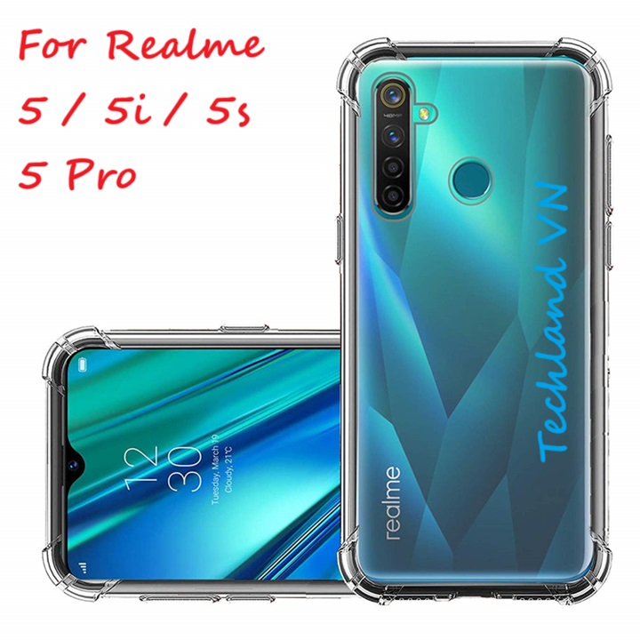Ốp Realme 5 / 5s / 5i / 5 Pro - Dẻo Trong Chống Sốc Bảo Vệ Camera