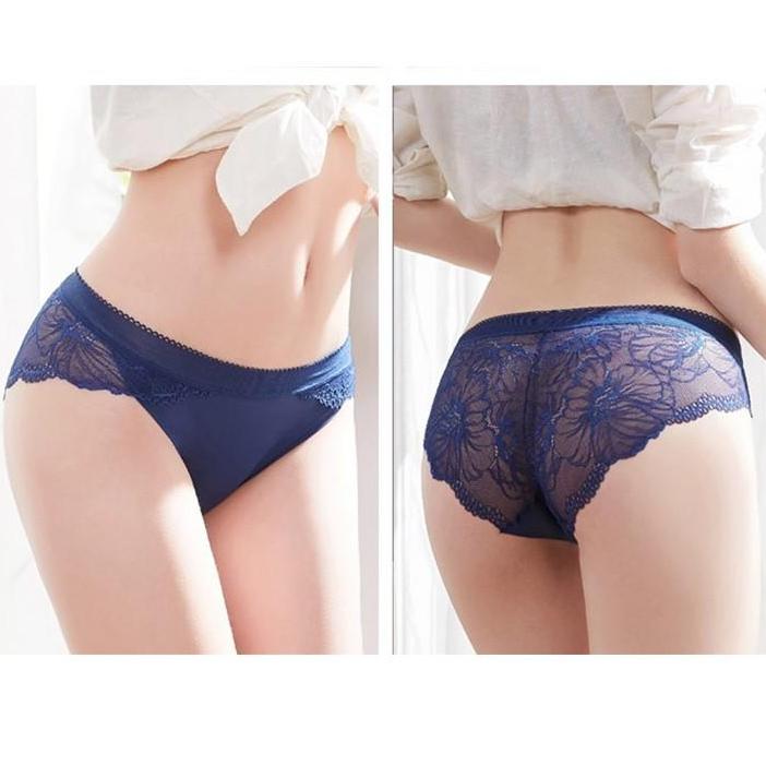 Quần lót nữ, quần chip su đúc phối ren gợi cảm - Chất ren thoáng mát- Freesize <58kg- Nhiều màu