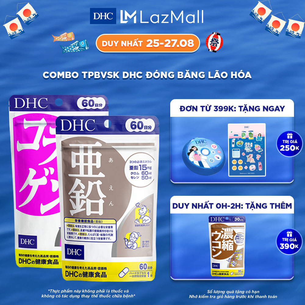 Combo tpbvsk dhc collagen + zinc 60 ngày