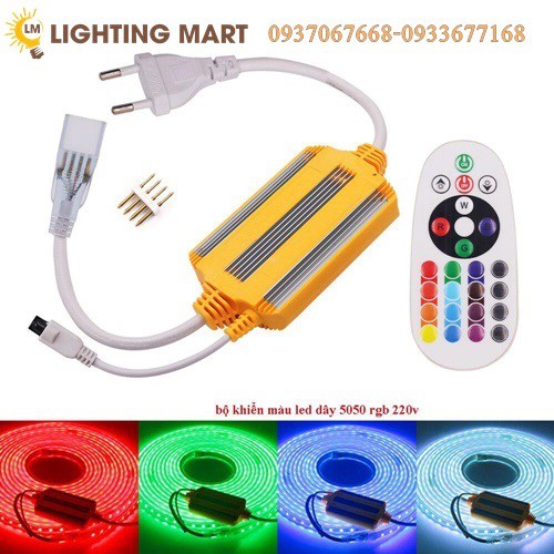Bộ nguồn dây led 5050 rgb có remote - bộ nguồn sử dụng kèm dây led đổi màu 5050 rgb