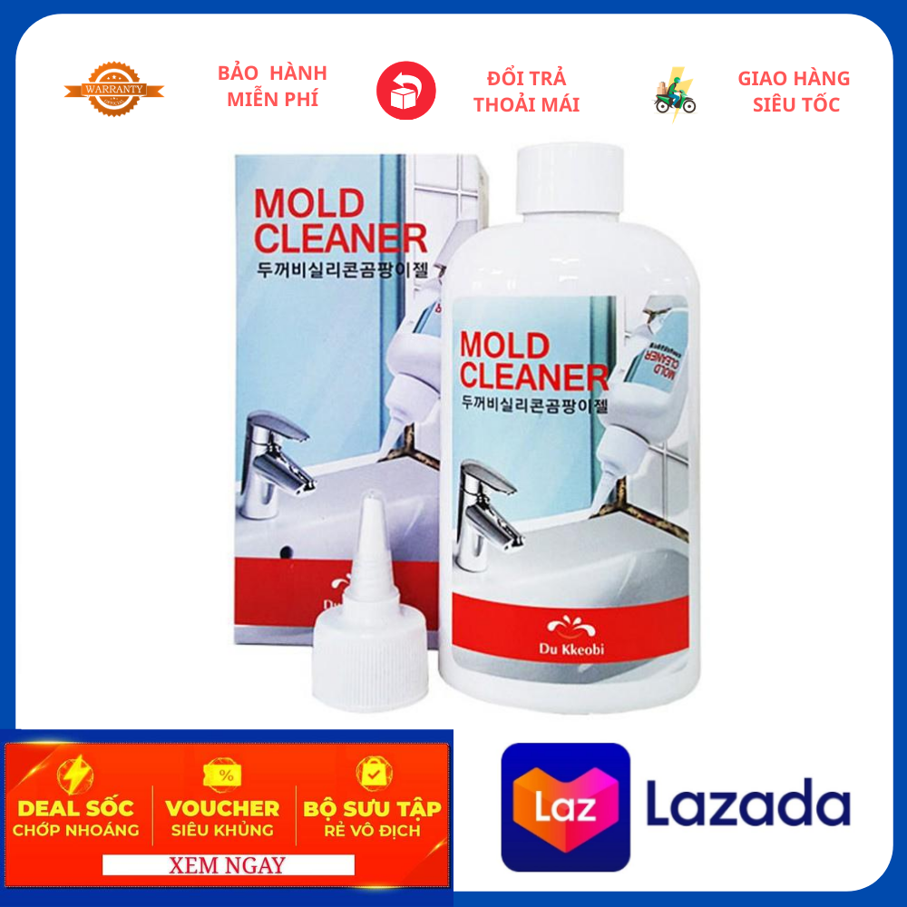 Dung Dịch Tẩy Mốc Đa Năng Mold Cleaner Hàn Quốc Dạng Gel Dung Tích 220ml, Tẩy Mốc Cao Su, Tẩy Mốc Silicon