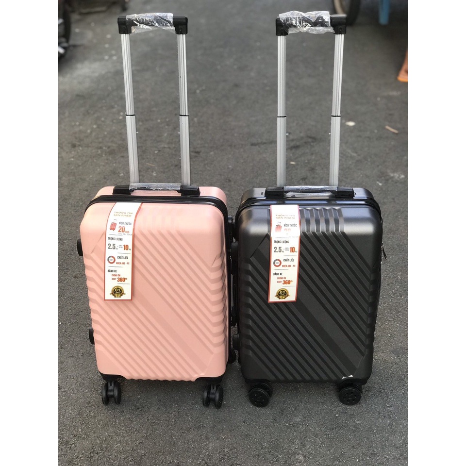 Xả kho vali kéo hàng Việt Nam nhựa abs chống bể đồng giá 279k size 20 in và 24 in
