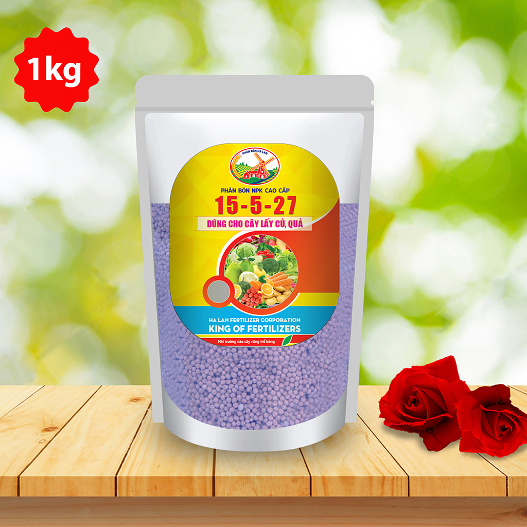 Phân bón NPK Hà Lan 15-5-27 Chuyên dùng cho rau màu, hoa và cây cảnh (1kg)