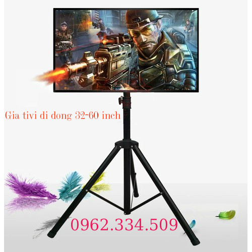 KHUNG TREO TIVI DI ĐỘNG 3 CHÂN HÀNG CAO CẤP 32-60 INCH