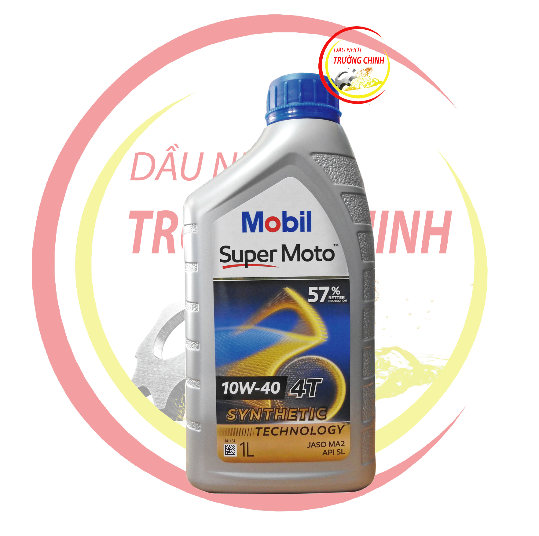 Nhớt  Mobil Super Moto 10W40 synthetic dành cho xe số, tay côn  Nhập Khẩu Singapore