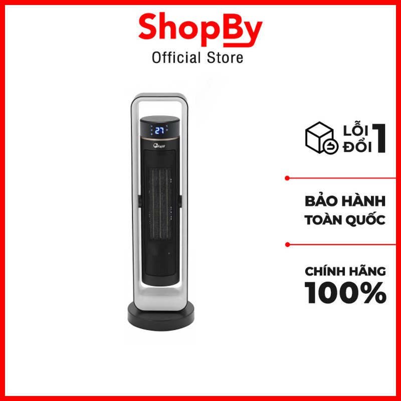 Quạt sưởi gốm Ceramic FujiE CH-2400 Quạt sưởi ấm để sàn - Tự ngắt khi quá nhiệt nghiêng đổ - Điều khiển từ xa