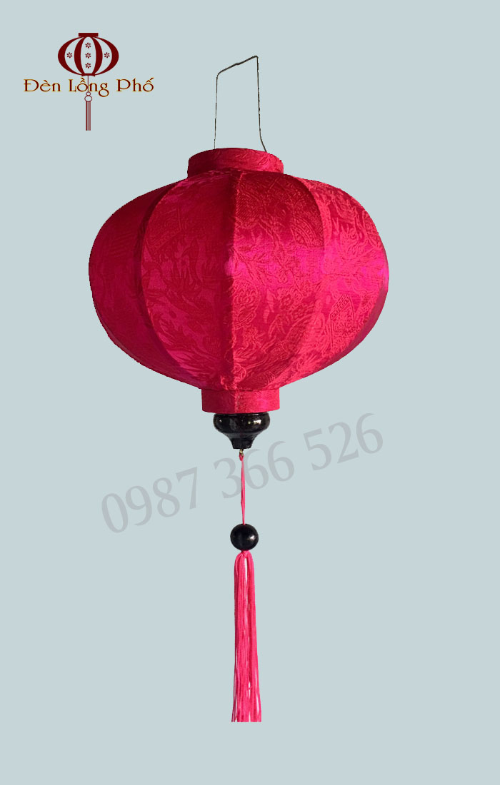 Đèn Lồng Hội An Vải Lụa Kiểu Tròn size 35 cm
