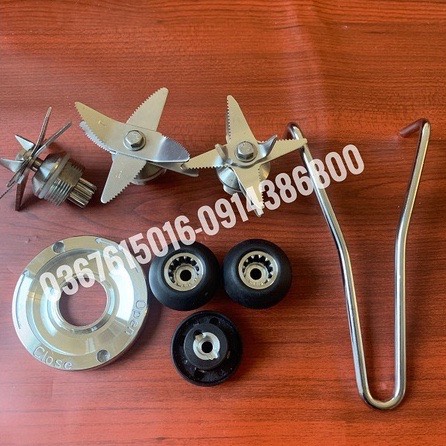 Bộ lưỡi dao 6 và dao 8 lưỡi máy xay sinh tố công nghiệp, Bộ dụng cụ tháo cối máy xay công nghiệp, nhông máy, nấm, socket
