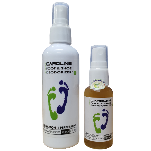Xịt khử mùi hôi giày, hôi chân CAROLINE – 30ml, với tinh dầu Quế giúp KHỬ MÙI HÔI giầy – chân chỉ sau 5 giây xịt.Không nhờn, không dính bẩn.