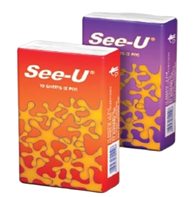 Combo 8 gói khăn tay cao cấp see-u 2 lớp 10 tờ/gói