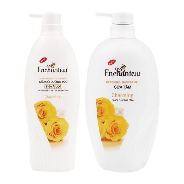 [HCM]Combo Dầu Gội Sữa Tắm Enchanteur 650 g