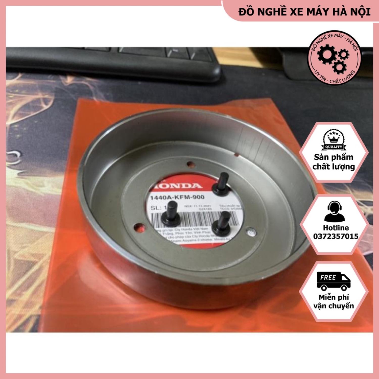 Combo 3 món côn sịn chuông côn zin hãng + ba búa sịn honda + lá côn sịn fcc mã v-04