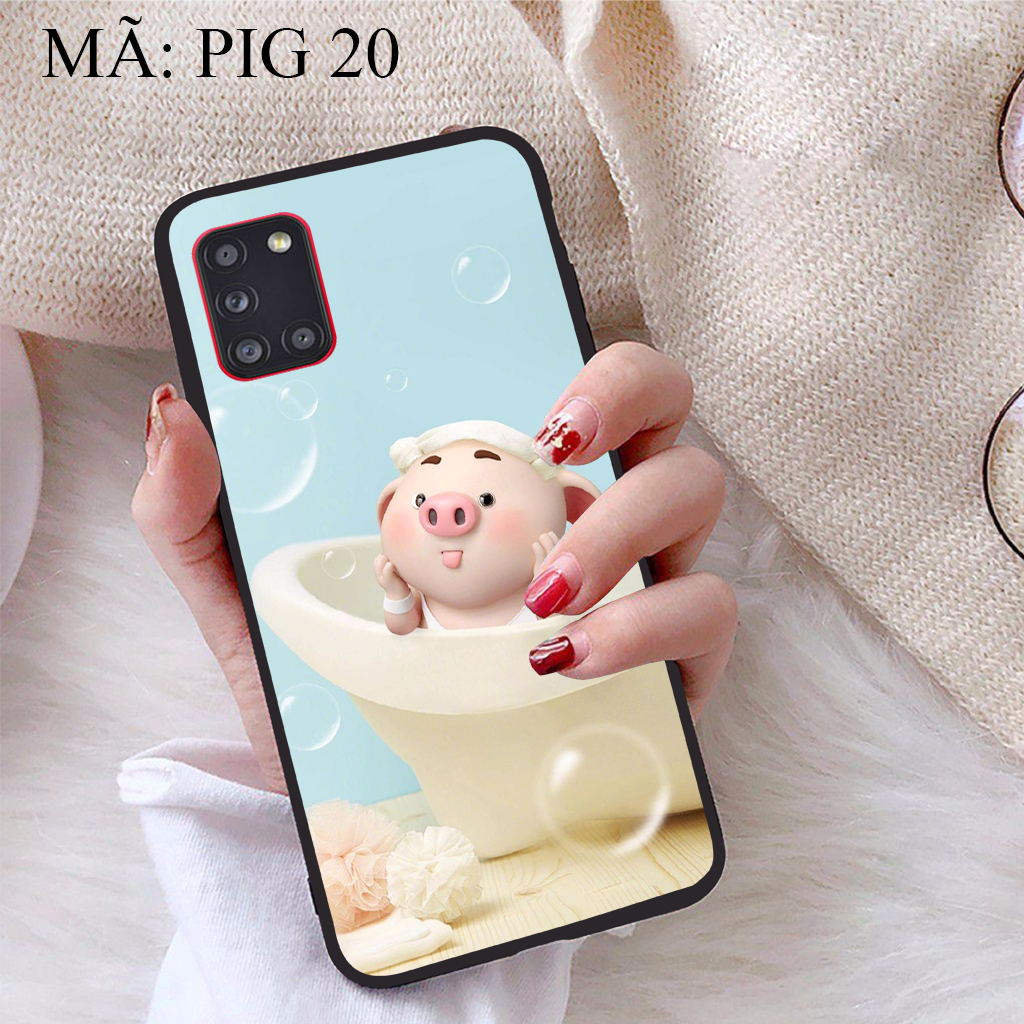 [HCM]Ốp lưng iCase dành cho Samsung Galaxy A31 viền dẻo TPU BST Pig Cute