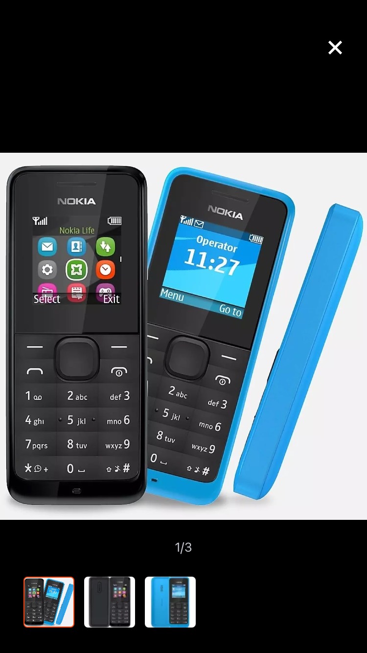 Điện thoại giá rẻ Nokia 105 có pin sạc đầy đủ bảo hành 24 tháng