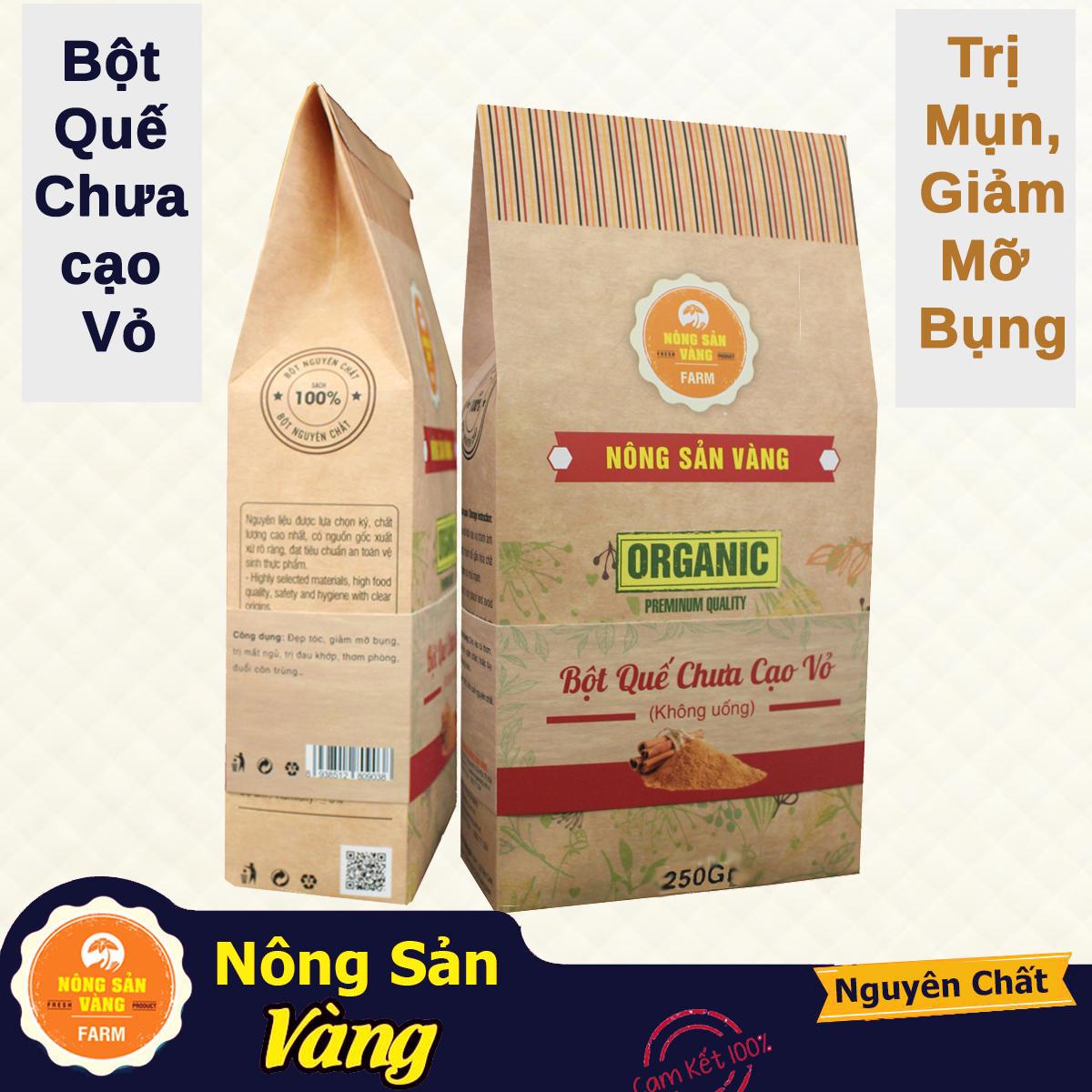 Bột quế chưa cạo vỏ 250gr, giảm cân, giảm mỡ bụng, đắp mặt - nông sản vàng