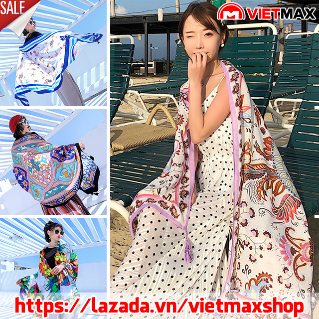 Khăn Choàng Thổ Cẩm Kích Thước 100x180 cm (Loại To) - Khăn Boho Đi Biển Có Chọn Mẫu