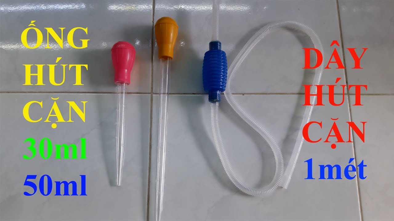 Ống hút cặn đáy vệ sinh hồ cá hoặc hút thức ăn cho cá | 30cm | 50cm