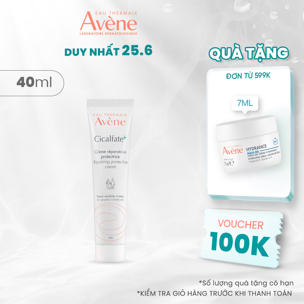 Kem làm lành da nội sinh, ngăn ngừa nhiễm khuẩn AVÈNE CICALFATE+