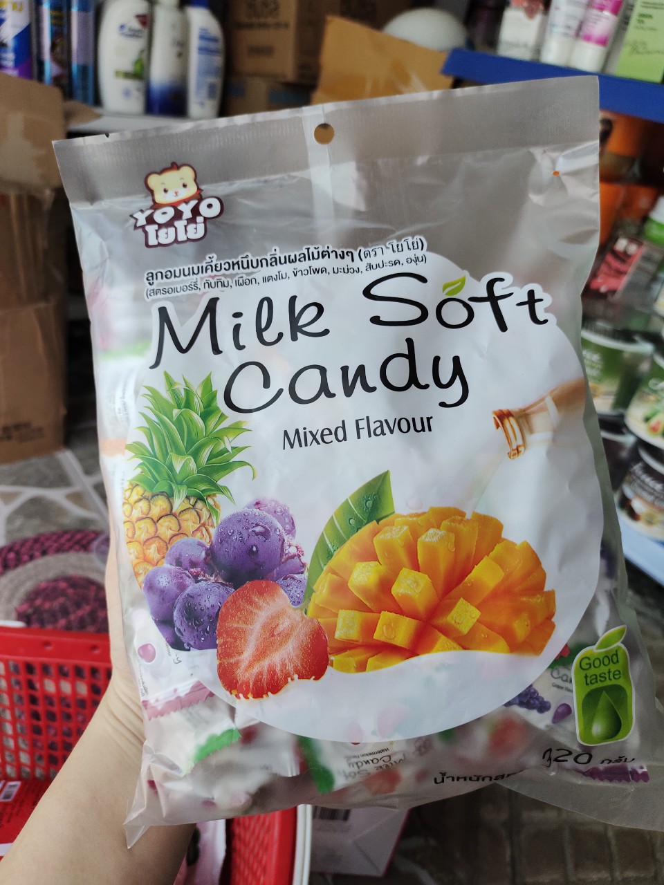 Kẹo mềm nhân trái cây Milk Soft Candy Mixed Flavour 320g