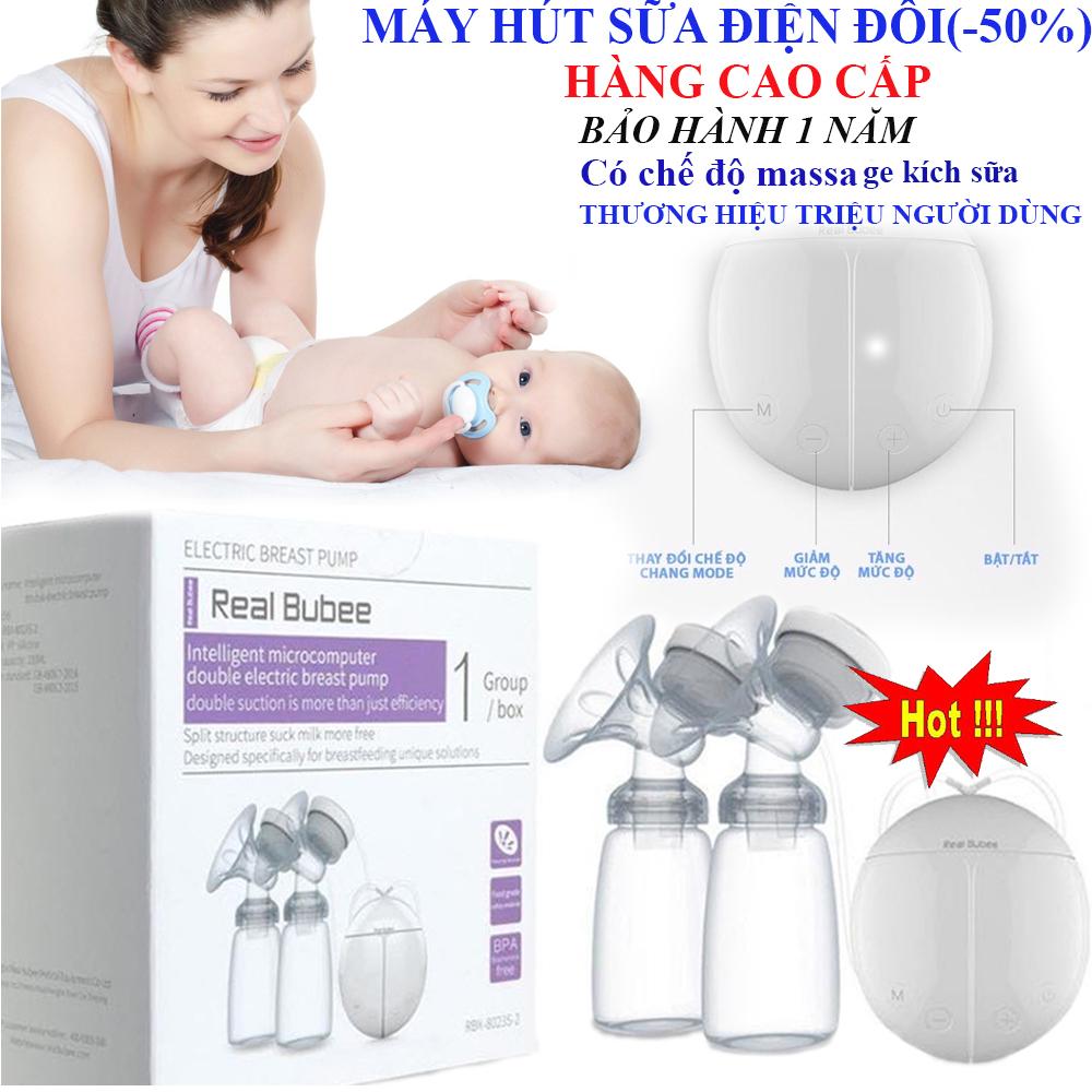 May Hut Sua Gia Re, Máy Hút Sữa, Máy Hút Sữa Điện Đôi, Có Chế Độ Massage Kích Sữa, Hút Nhẹ Nhàng, Êm Ái. Bảo hành Uy Tín 1 đổi 1 [-50%]