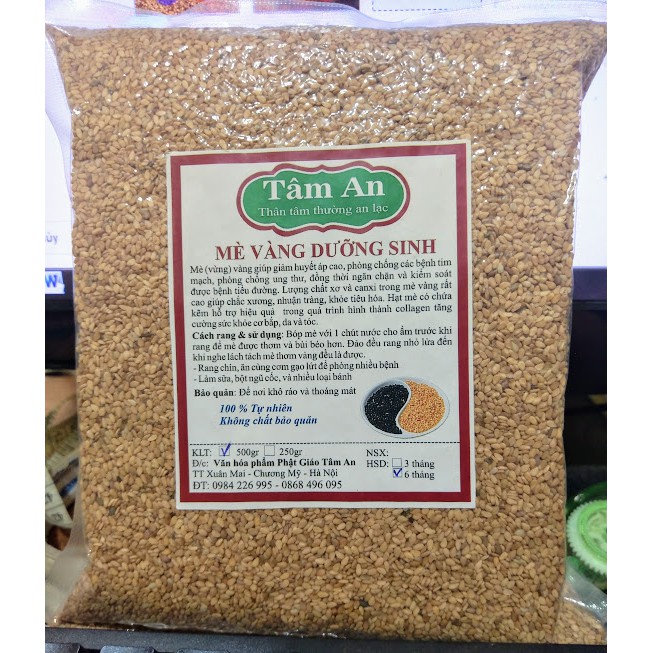 Vừng vàng nguyên vỏ 500gr