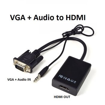 Cáp chuyển VGA sang HDMI có audio | VGA TO HDMI ADAPTER WITH AUDIO