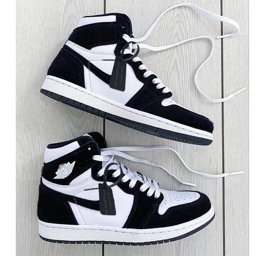 Giày 𝐉𝐨𝐫𝐝𝐚𝐧 𝐜ổ 𝐜𝐚𝐨 ⚡️𝐅𝐑𝐄𝐄 𝐒𝐇𝐈𝐏⚡️ Giày Sneaker JD1 Panda đen trắng cổ cao nam nữ Giày Thể Thao Nam 1 PANDA Sneaker JD Màu Đen Trắng Cổ Cao Giay J.D PANDA Trắng Đen