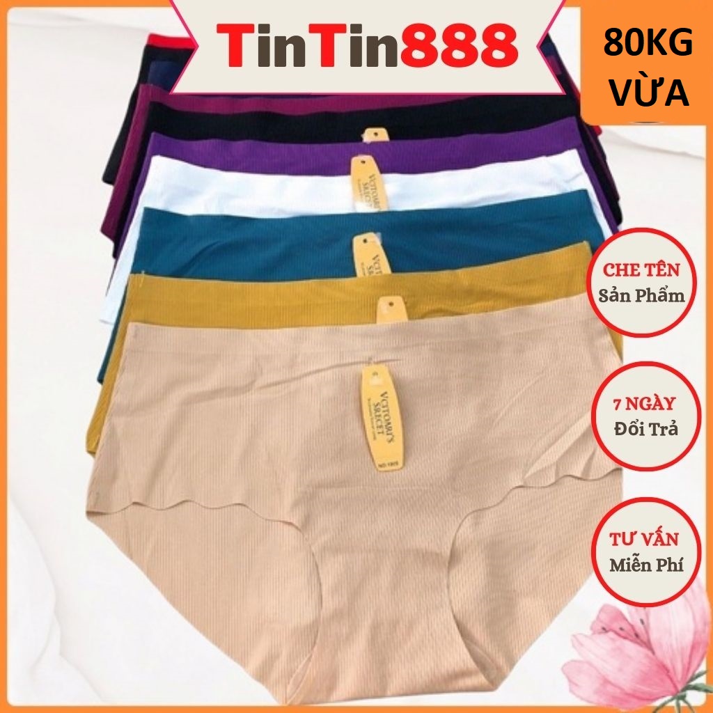 Bộ 5 quần lót su đúc mỏng nhẹ cho người 80 kg, thoáng mát - Quần lótcủa nữ su không đường may - Quần chíp sịp xì big size fom đại - TinTin888