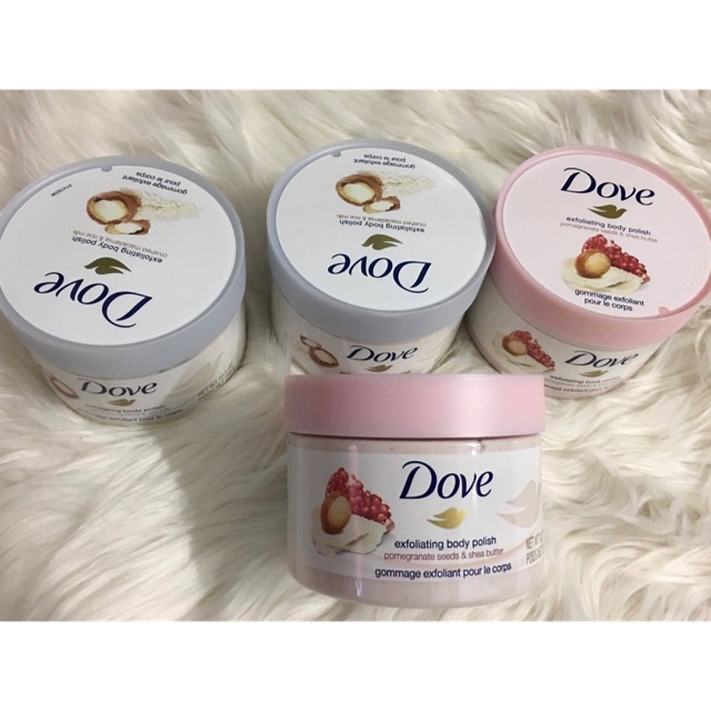 [HCM]Tẩy tế  bào chết dưỡng  da toàn thân tinh chất lựu đỏ Dove TẨY TẾ  BÀO CHẾT DOVE EXFOLIATING BODY POLISH 298G