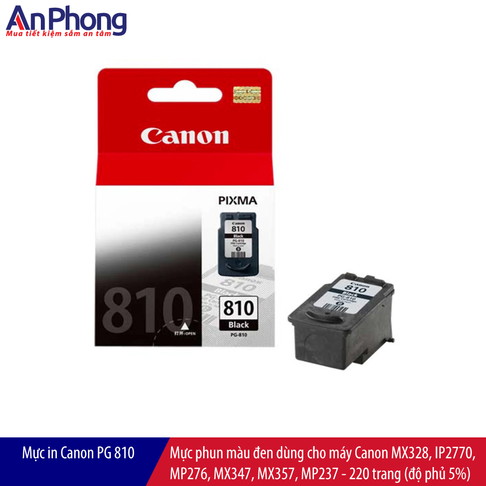 Mực in phun đen Canon PG 810 dùng cho máy Canon Pixma iP2770