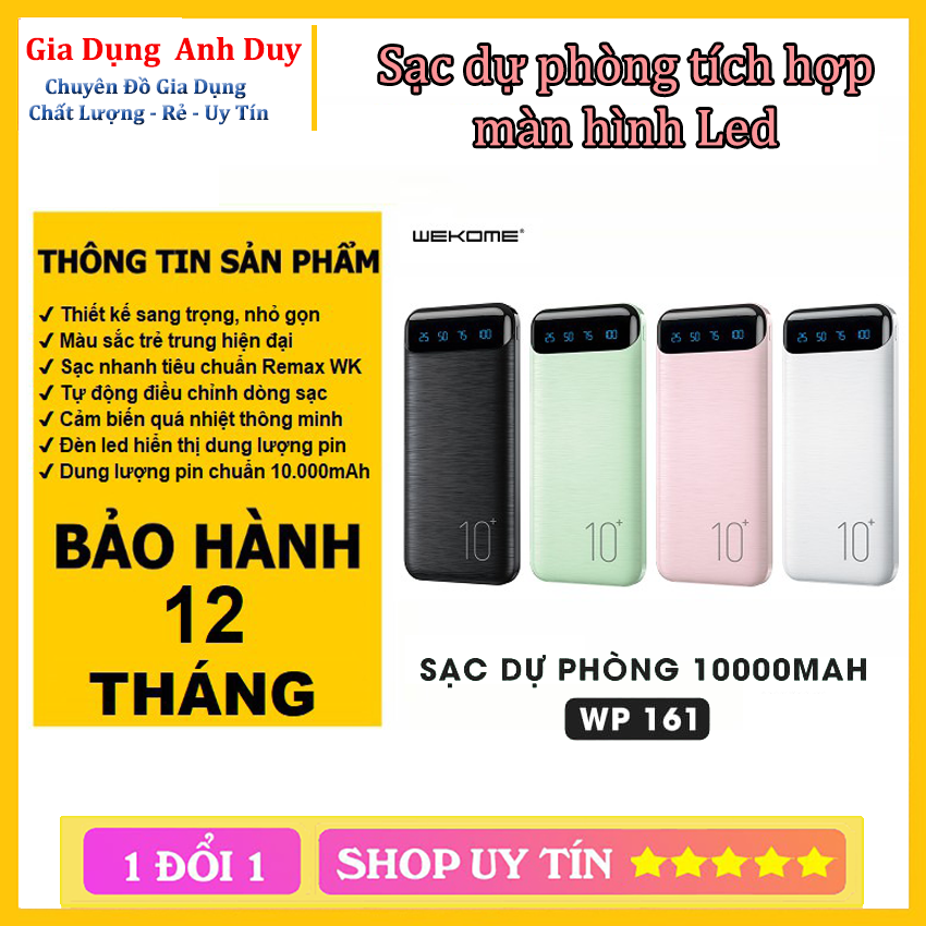 Sạc dự phòng, sạc tích điện WK WP