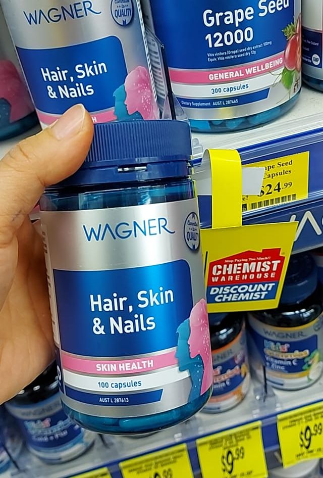 Đẹp Da Tóc Móng Wagner Hair, Skin &amp; Nails 100 Viên