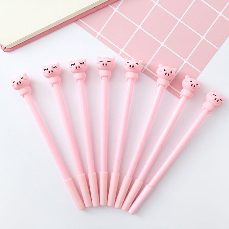 Bút gel mực đen chú lợn dễ thương
