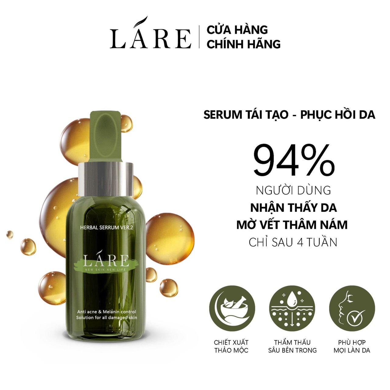 Serum thanh dược lare cho da nám - tàng nhang ver.2 50ml