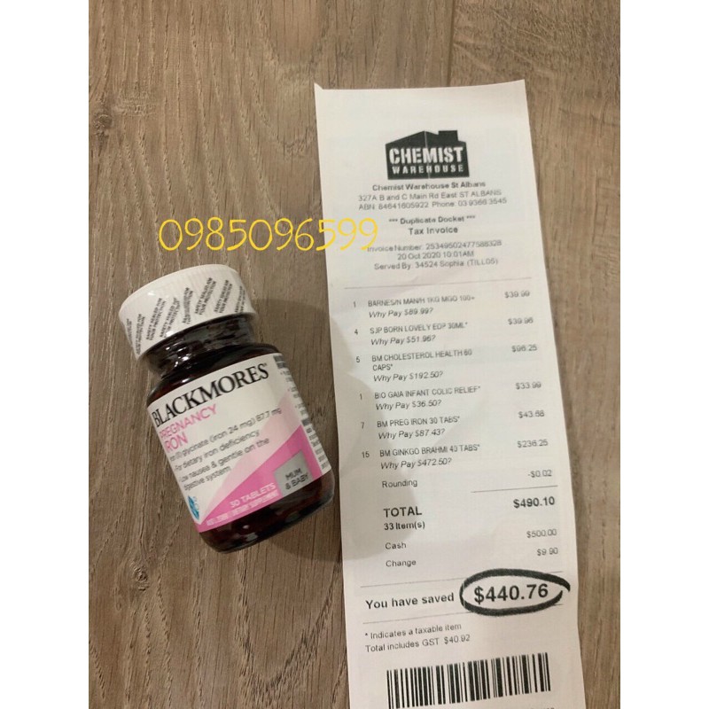 Sắt Blackmores 30v Úc
