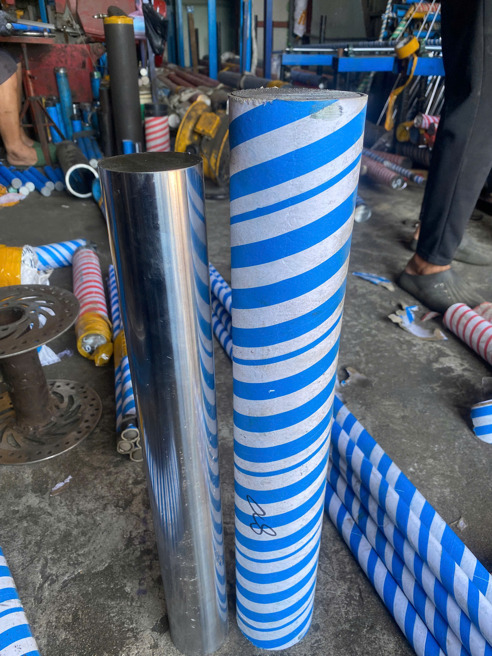 Thanh trượt mạ crome Phi 8 | Ty ben thủy lực mạ crome | Cần thủy lực mạ crome | Piston Rod Hydraulic Cylinder | Mác thép C45 | Độ cứng 55-60 HRC