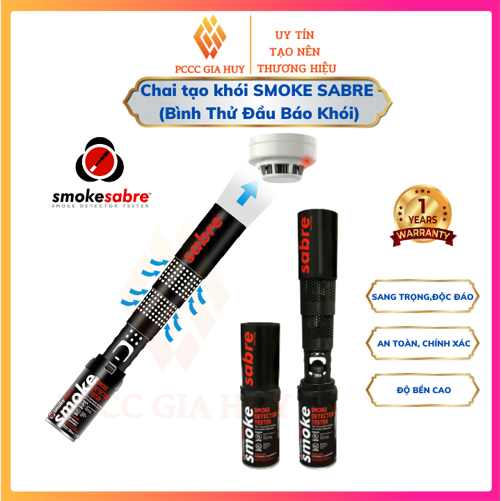 Chai tạo khói cầm tay,dụng cụ kiểm tra đầu báo khói SMOKE SABRE 150ml