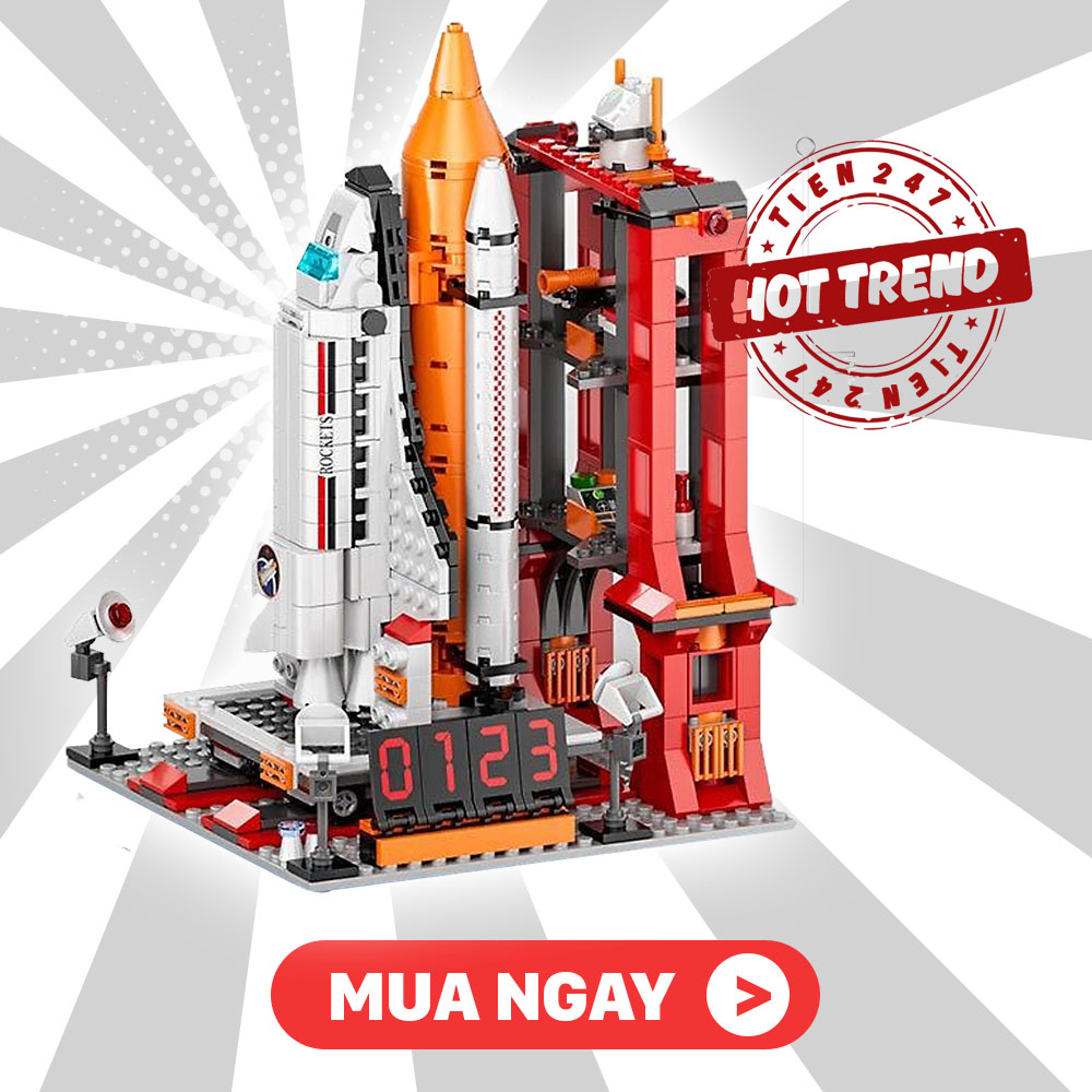 Lego tên lửa vũ trụ - Lego tàu vũ trụ - Lego tàu vũ trụ không gian - Xếp hình tàu vũ trụ không gian - Luna Baby shop