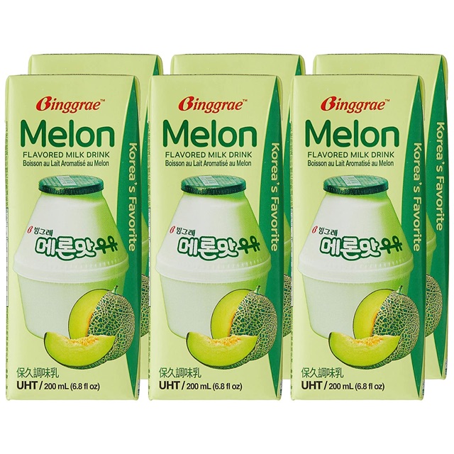 Lốc 6 hộp sữa dưa lưới binggrae hàn quốc hộp 200ml