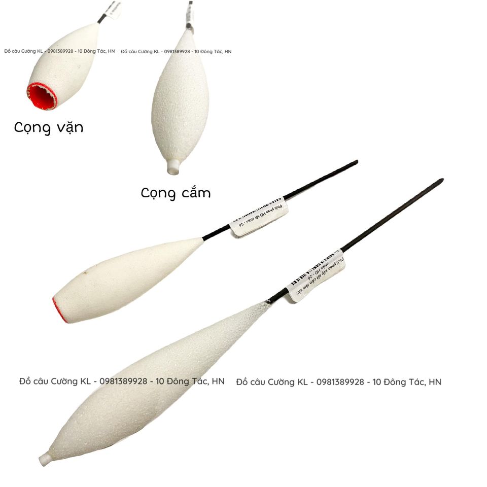 Phôi xốp làm phao đã có chân carbon cắm sẵn