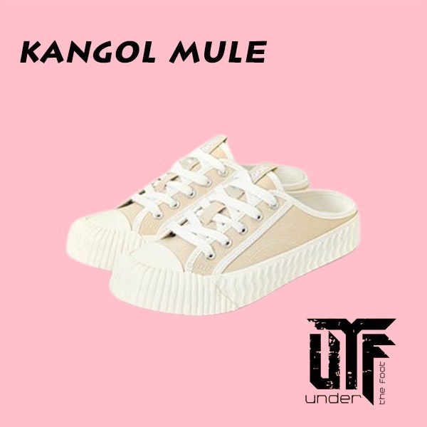 Giày Kangol Mule đạp gót khaki viền sò chính hãng 6122760931
