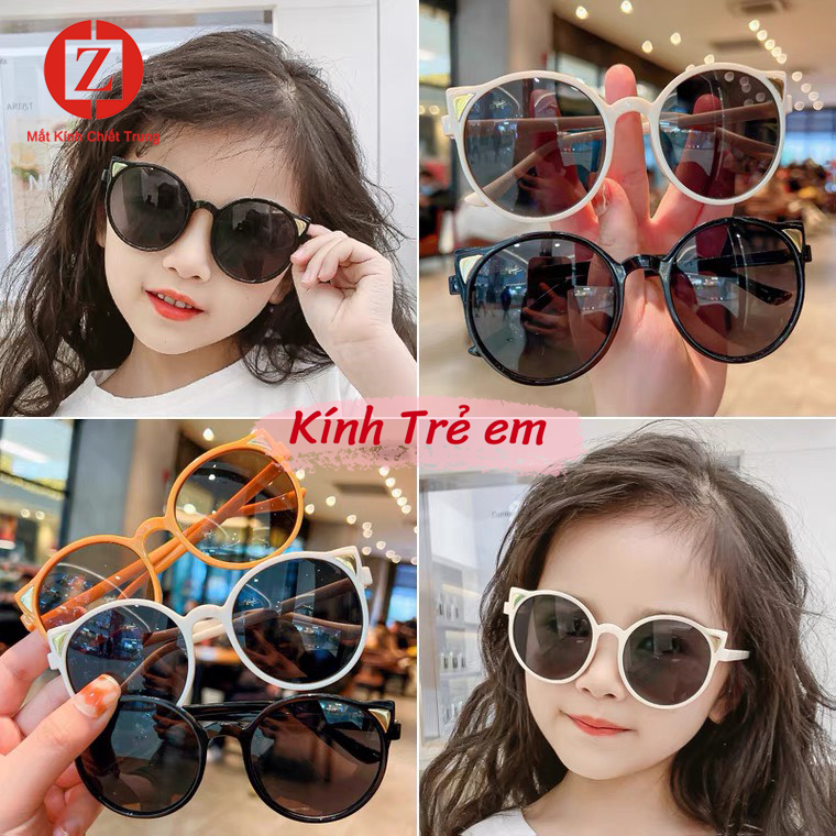 [Xinh, độc, lạ] Kính thời trang cho bé phong cách Hàn Quốc cá tính, Trào lưu tai mèo hoạt hình dễ thương mã T83115