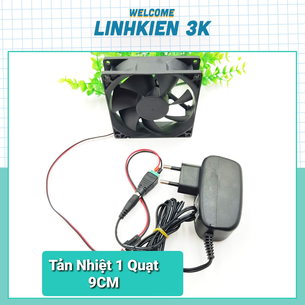 Bộ Quạt Tản Nhiệt 12V 9CM 2800-3000RPM❤️Bộ Tản Nhiệt Máy Tính Wifi Thủy Sinh❤️Quạt Hút Mùi Tiện Dụng