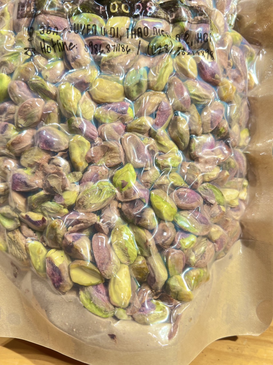 Hạt dẻ cười nhân tươi-raw pistachio kernel g1kg