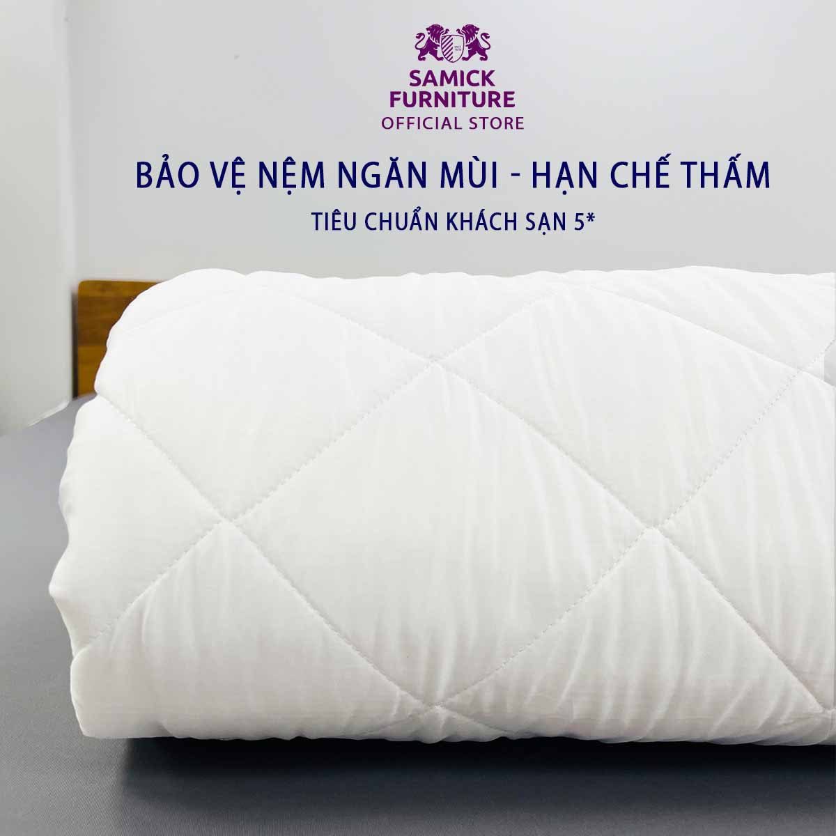 Tấm bảo vệ nệm, ngăn mùi, hạn chế thấm, tăng tuổi thọ nệm